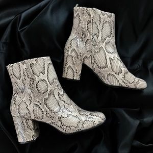 Snakeskin Ankle Boots